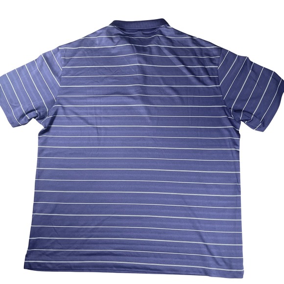 Nike‎ Golf Dri-FIT Striped Polo Shirt Mens Size XL Purple Athleisure Activewear - Picture 2 of 7